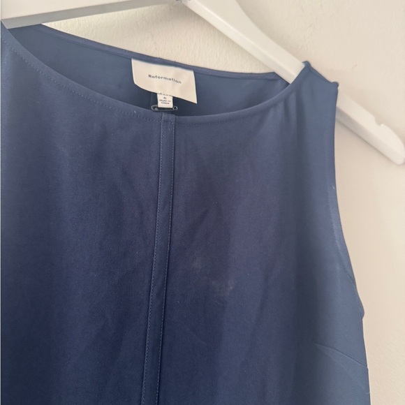 REFORMATION Cyra Navy Drop Waist Maxi Dress - Picture 6 of 7